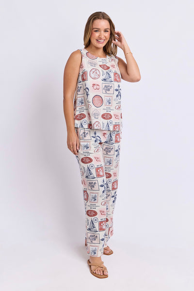 French Riviera Top - French Riviera Print