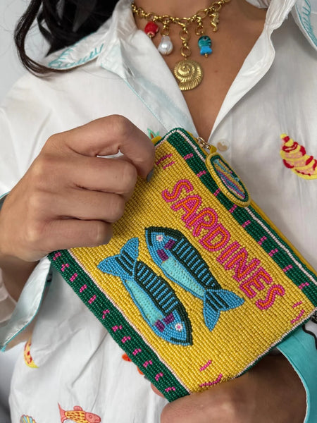 ~ Zoda Beaded Purse - Sardines Green