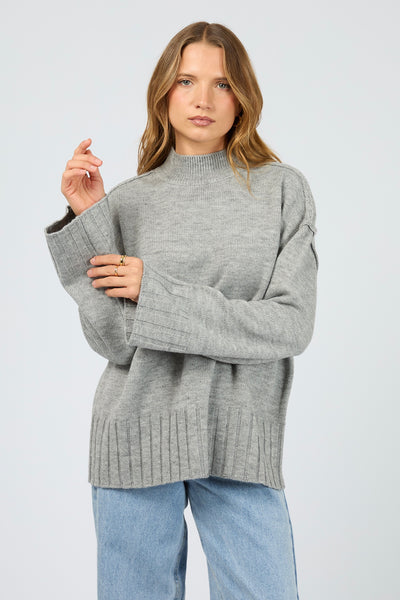 Lotus Knit Jumper - Grey Marle