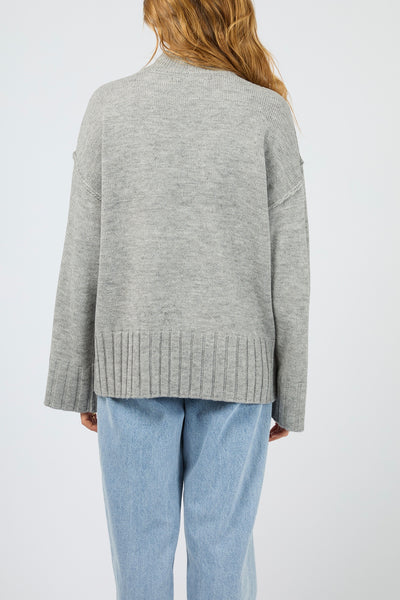 Lotus Knit Jumper - Grey Marle