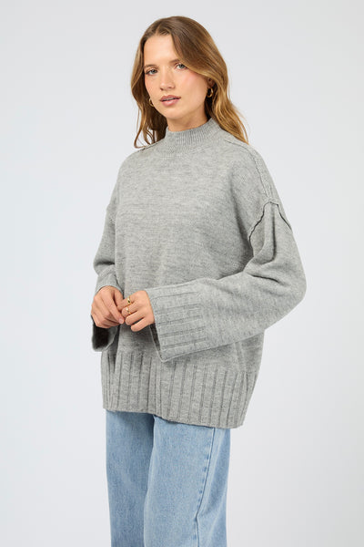Lotus Knit Jumper - Grey Marle
