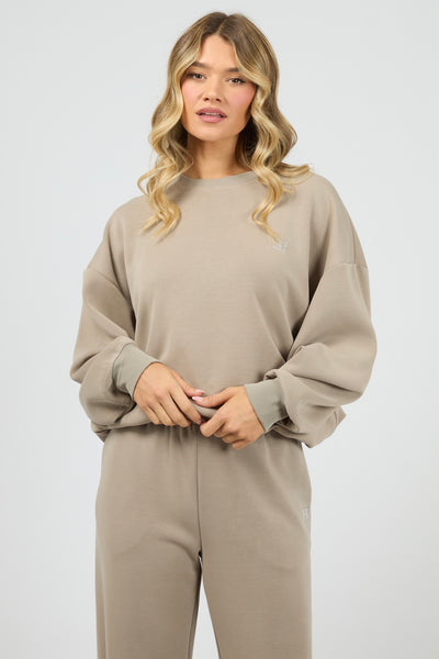 Luxe Active Box Crew - Stone