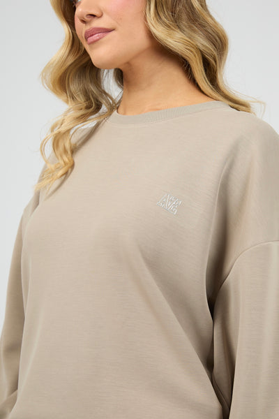 Luxe Active Box Crew - Stone
