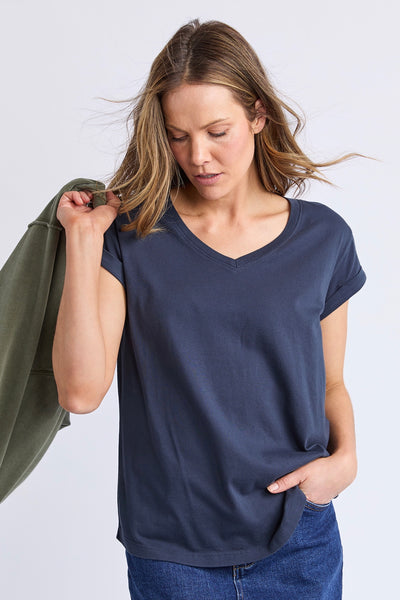 Manly Vee Tee - Navy
