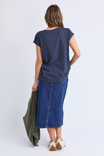 Manly Vee Tee - Navy