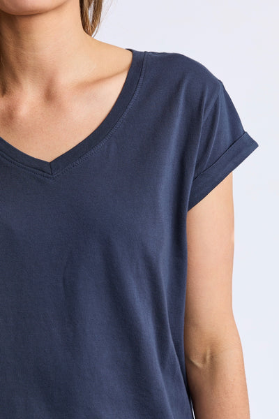 Manly Vee Tee - Navy