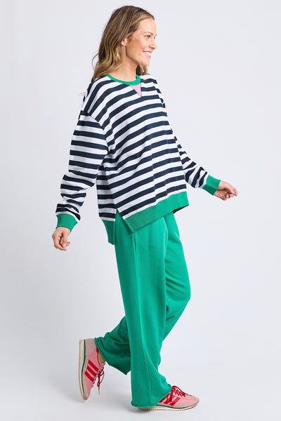 Maps Crew - Navy & White Stripe