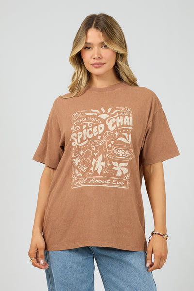 Nahla Relaxed Tee - Cinnamon