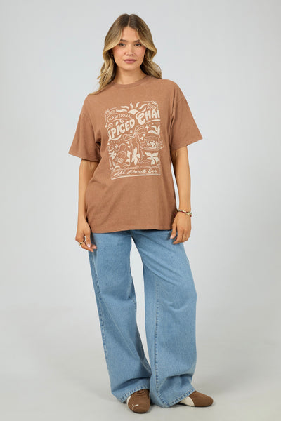 Nahla Relaxed Tee - Cinnamon