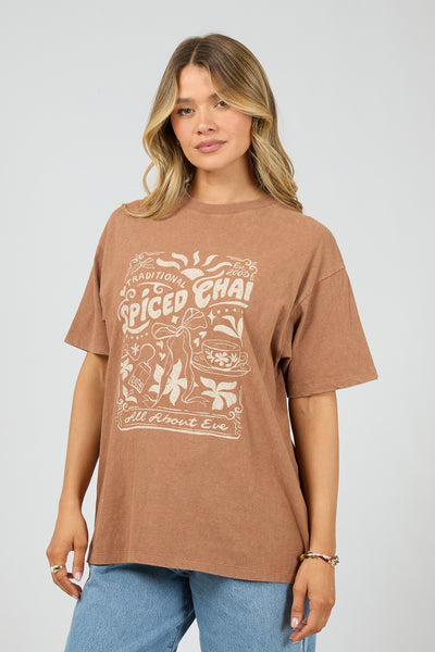 Nahla Relaxed Tee - Cinnamon