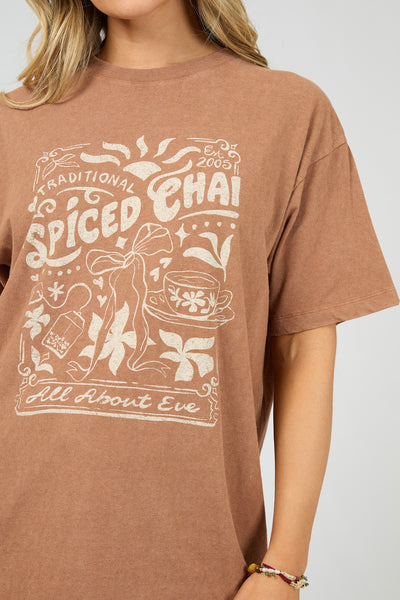 Nahla Relaxed Tee - Cinnamon