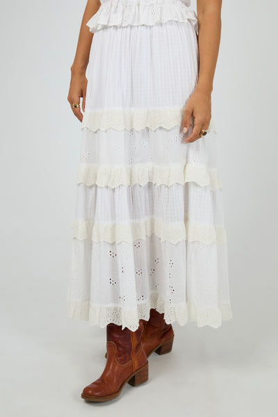 Rain Maxi Skirt - White