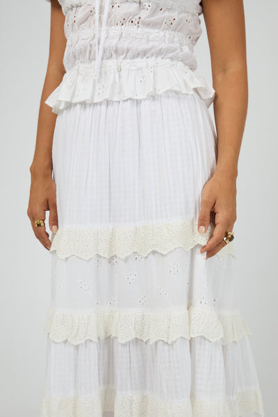 Rain Maxi Skirt - White