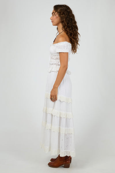 Rain Maxi Skirt - White