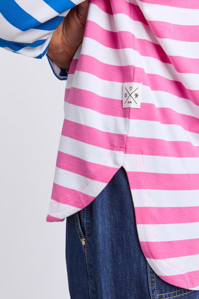 Rouge Stripe L/S Tee - Pink & White Stripe