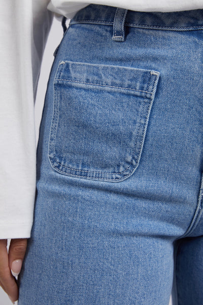 Sarah Wide Leg Jean - Light Blue