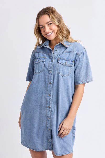 Sorcha Denim Dress - Light Blue