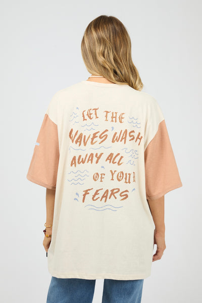 Sun Salt Sea Oversized Tee - Vanilla