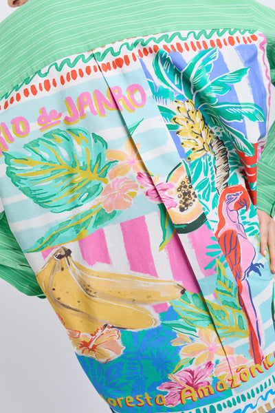 Tropical Muse Shirt - Greenbriar Stripe