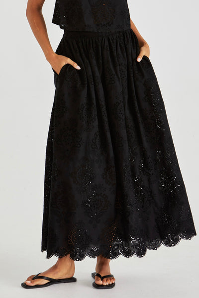 Ani Full Skirt - Black