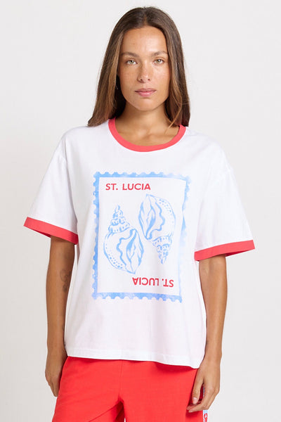 Relax Boxy Tee - St Lucia Print
