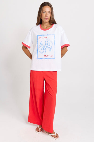 Relax Boxy Tee - St Lucia Print