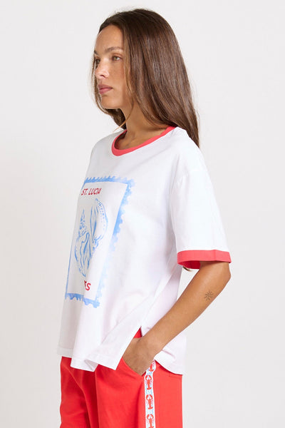 Relax Boxy Tee - St Lucia Print