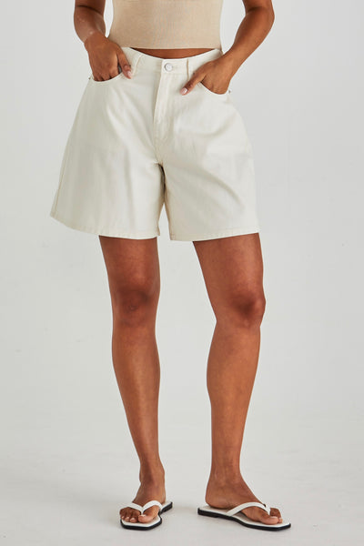 Sabine Denim Shorts - Parchment Wash