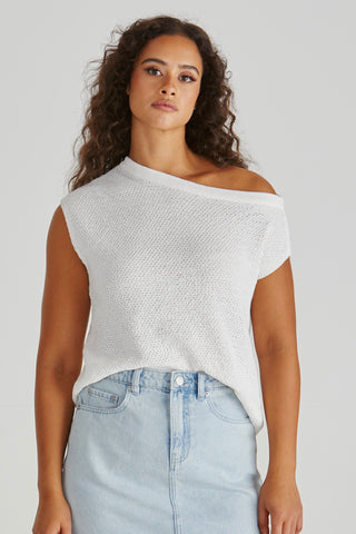 Jaci Knit Top - White