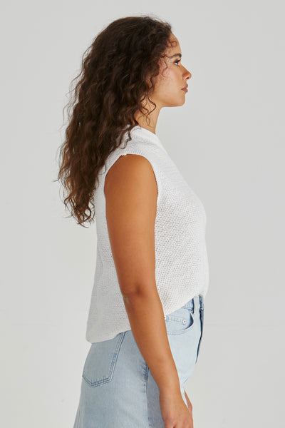 Jaci Knit Top - White