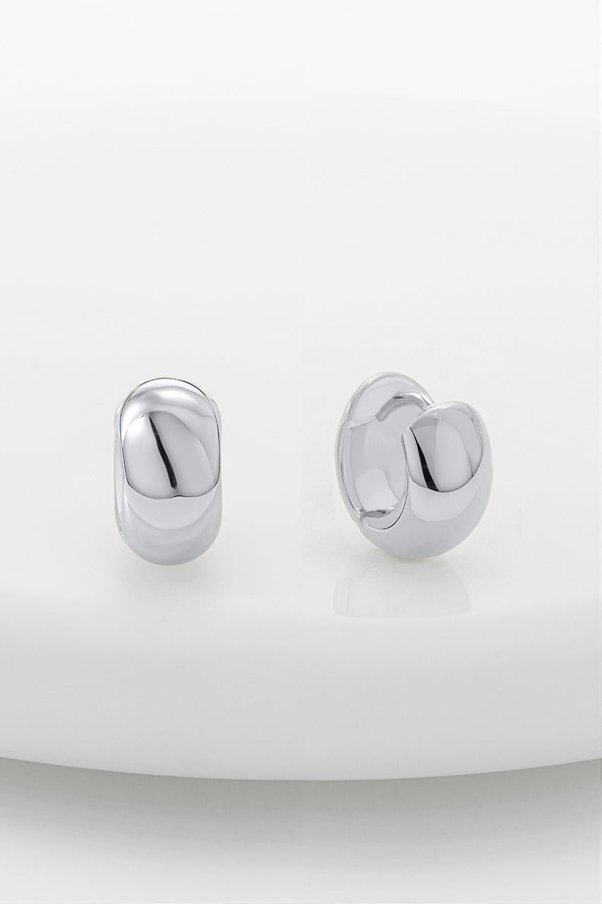 ~ Zafino Vada Huggie Earring - Silver