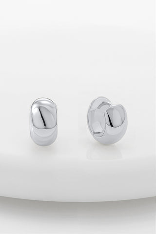 ~ Zafino Vada Huggie Earring - Silver