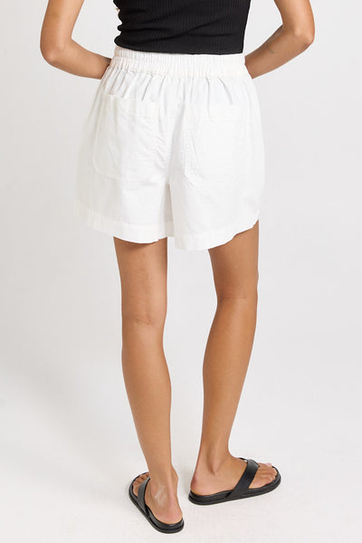 Drew Denim Short - White