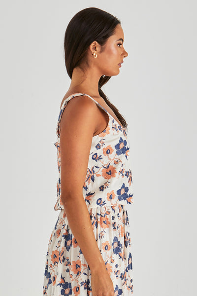 Luca Crop Top - Floral Embroidery