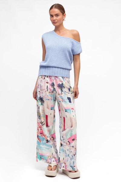 Sunny Off The Shoulder Knit - Blue