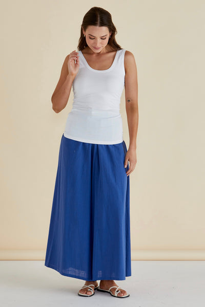 Emma Scoop Tank - White
