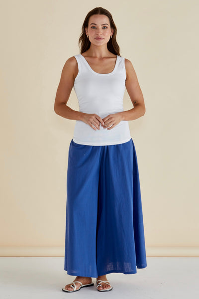 Emma Scoop Tank - White