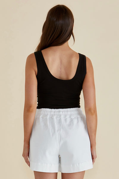 Emma Scoop Tank - Black