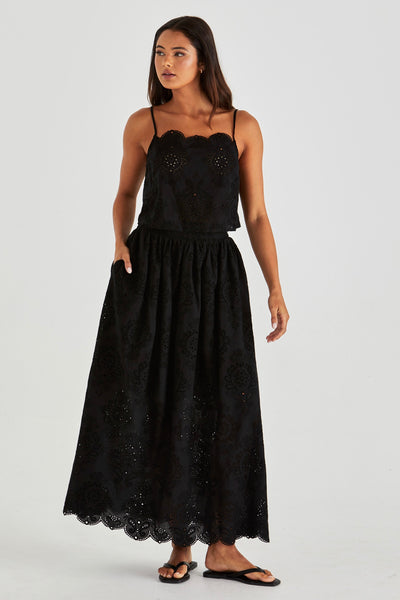 Ani Full Skirt - Black