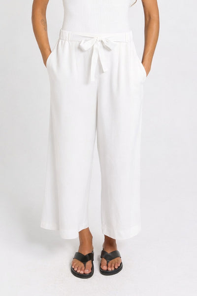 Bella Crop Pants - White
