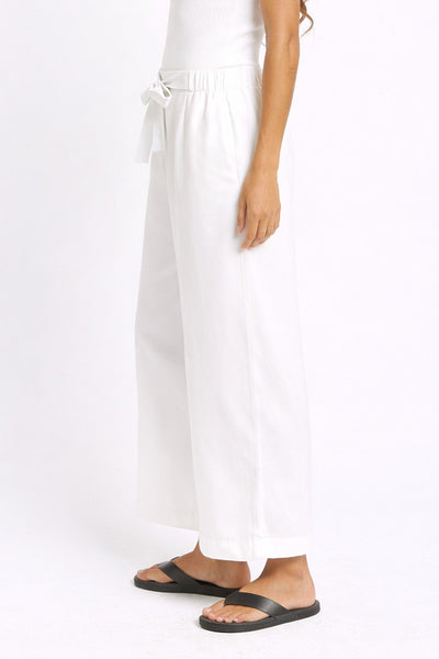 Bella Crop Pants - White