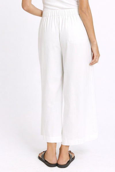 Bella Crop Pants - White