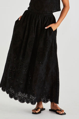 Ani Full Skirt - Black