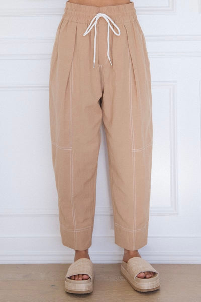 Aria Stitched Up Pant - Honey