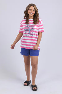 Viaggio Tee - Pink Stripe