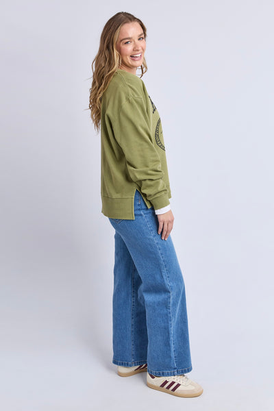 Western Rose Crew - Fern Green