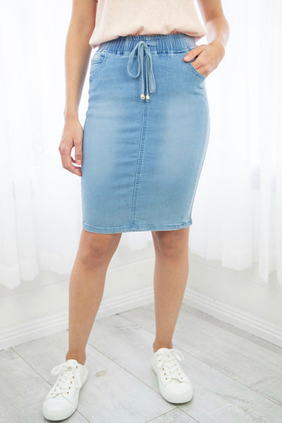 Eliza Skirt - Light Mid Blue