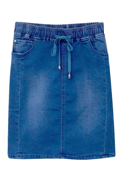 Eliza Denim Skirt - Mid Blue