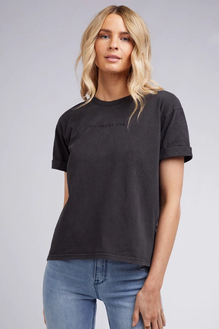 All About Eve Washed Tee - Washed Black
