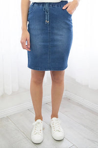 Eliza Denim Skirt - Mid Blue